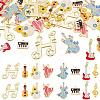 32Pcs 8 Styles Alloy Pendants FIND-TA0010-88-1