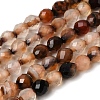 Dyed & Heated Natural Agate Beads Strands G-K376-F22-01-2