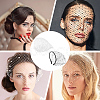 2Pcs 2 Colors Mesh Veil Cloth Hair Bands AJEW-CP0009-59-5