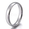 Non-Tarnish 304 Stainless Steel Flat Plain Band Rings STAS-I160-C-P-1