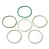 6Pcs Glass Seed & Brass Beaded Stretch Bracelets Set BJEW-JB09538-02-3