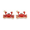 Ion Plating(IP) 304 Stainless Steel Enamel Pendants STAS-N114-12G-1
