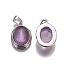 Natural Amethyst Pendants KK-I634-02P-08-3