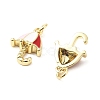 Brass Enamel Charms KK-L237-006G-2