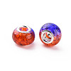Crackle Two Tone Resin European Beads RPDL-T003-06A-3