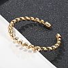 Electrophoresis Iron Cuff Bangles for Women BJEW-M057-03G-5