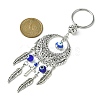 Handmade Lampwork Evil Eye Pendant Keychain KEYC-JKC00535-01-3