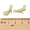 Brass Micro Pave Cubic Zirconia Pendants KK-D384-03G-02-3