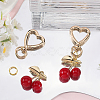 DIY Cherry Keychain Kits DIY-SP0003-02-3