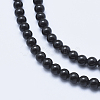 Natural Black Tourmaline Beads Strands G-E444-27-4mm-3