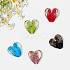 30Pcs 5 Colors Luminous Handmade Gold Sand Lampwork Beads FOIL-PA0001-03-6