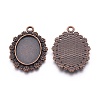 Alloy Pendant Cabochon Settings PALLOY-E460-22R-2