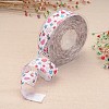 Heart & Star Printed Polyester Ribbon for Gift Packing and Festival Decoration SRIB-M011-01A-1