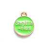 Alloy Enamel Pendants X-ENAM-S124-01A-06F-3