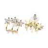 Crystal Rhinestone Triple Trees Stud Earrings EJEW-C006-05-3