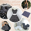 2 Yards Polka Dot Pattern Cotton Fabric DIY-FG0009-96-5