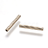 Brass Tube Beads KK-P170-05KCG-01-2