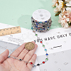 1Roll Handmade Glass Flat Round Link Chains CHC-BBC0001-14-3