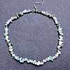 Natural Flower Amazonite Chip Beaded Necklaces for Women IW6789-27-1