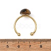 Natural Green Aventurine/Lapis Lazuli/Tiger Eye/Rose Quartz  Cuff Open Rings RJEW-JR01105-5