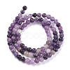 Natural Lepidolite/Purple Mica Stone Beads Strands X-G-K415-4mm-3