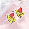 Wood Stud Earrings EJEW-M063-01B-1