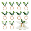 Jute Cord & Wood Beads Napkin Rings AJEW-GA00025-1
