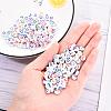 White Opaque Acrylic Beads MACR-YW0001-19D-5