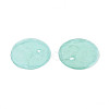 Spray Painted Natural Capiz Shell Disc Charms BSHE-T014-02D-2