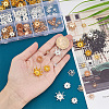 120Pcs 12 Style Brass Bead Caps KK-PH0004-93-4