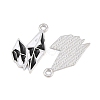 Alloy with Black Enamel Pendants AL-CBA2919-02P-03-2