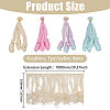 4Pcs 4 Colors High Temperature Fiber Long Flat Curly Hairstyle Doll Wig Hair DOLL-GL0001-04A-2