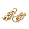 Brass Micro Pave Clear Cubic Zirconia Pendants ZIRC-Z011-35R-2