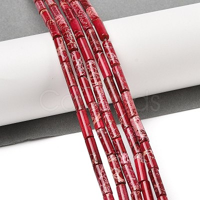 Dyed Natural Imperial Jasper Beads Strands G-H087-H01-01D-1