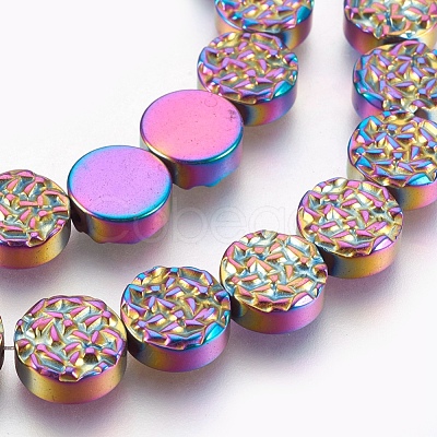 Electroplated Non-magnetic Synthetic Hematite Beads Strands G-E498-21A-06-1