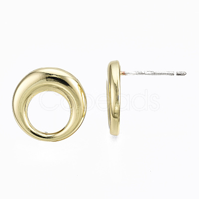 Alloy Stud Earring Findings PALLOY-T064-66LG-RS-1
