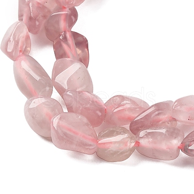 Natural Madagascar Rose Quartz Beads Strands G-I389-A03-1