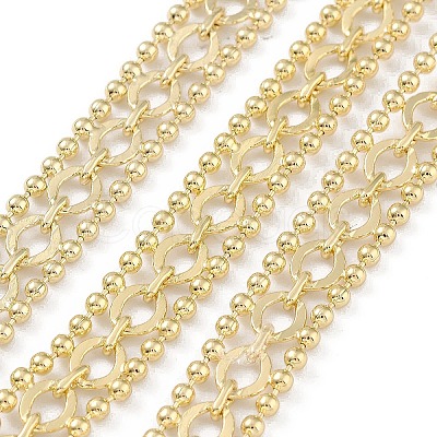 Rack Plating Brass Chains CHC-F018-06G-02-1