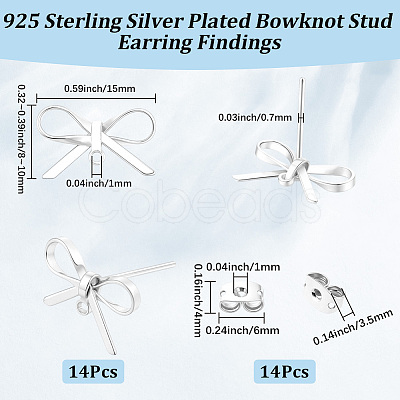 14Pcs Brass Stud Earring Findings KK-BBC0028-66S-1