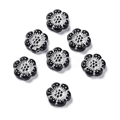 Black Opaque Acrylic Beads LS-OACR-G016-32B-1