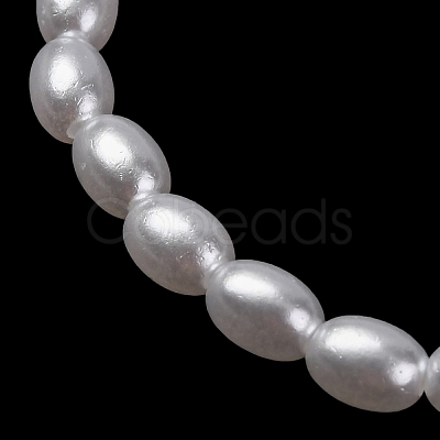 2Pcs Alloy Plastic Pearl Stretch Bracelets for Women BJEW-U011-03G-1