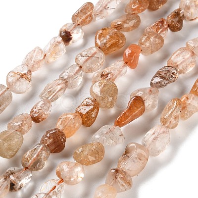 Natural Rutilated Quartz Beads Strands G-P497-01C-20-1