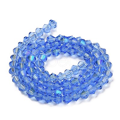 Transparent Electroplate Glass Beads Strands EGLA-A039-T2mm-L07-1