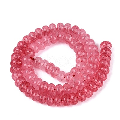 Imitation Jade Crackle Glass Beads Strands GLAA-Q108-05A-A07-1