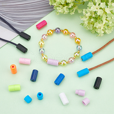 PandaHall Elite 48Pcs 12 Colors Plastic Screw Clasps FIND-PH0004-17-1