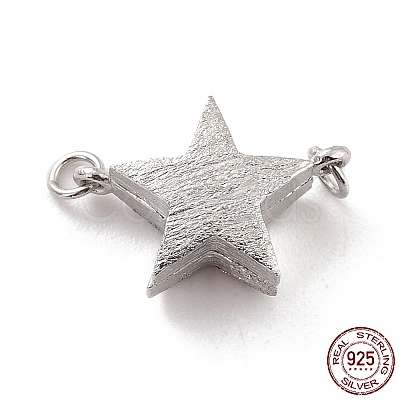 Anti-Tarnish Rhodium Plated 925 Sterling Silver Magnetic Clasps STER-A001-04P-1
