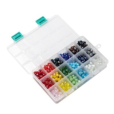 18 Colors Electroplate Glass Beads EGLA-JP0002-03B-8mm-1