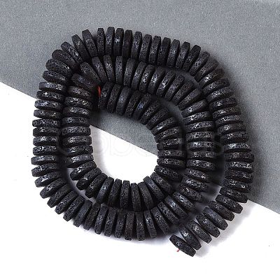 Frosted Natural Lava Rock Beads Strands G-E618-07-1