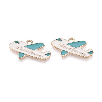 Alloy & Enamel Pendants ENAM-T021-65G-1