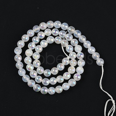 Plating Natural Selenite Beads Strands G-G120-A01-02-1